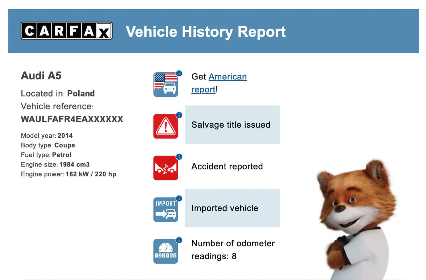 Carfax ataskaitos apžvalga