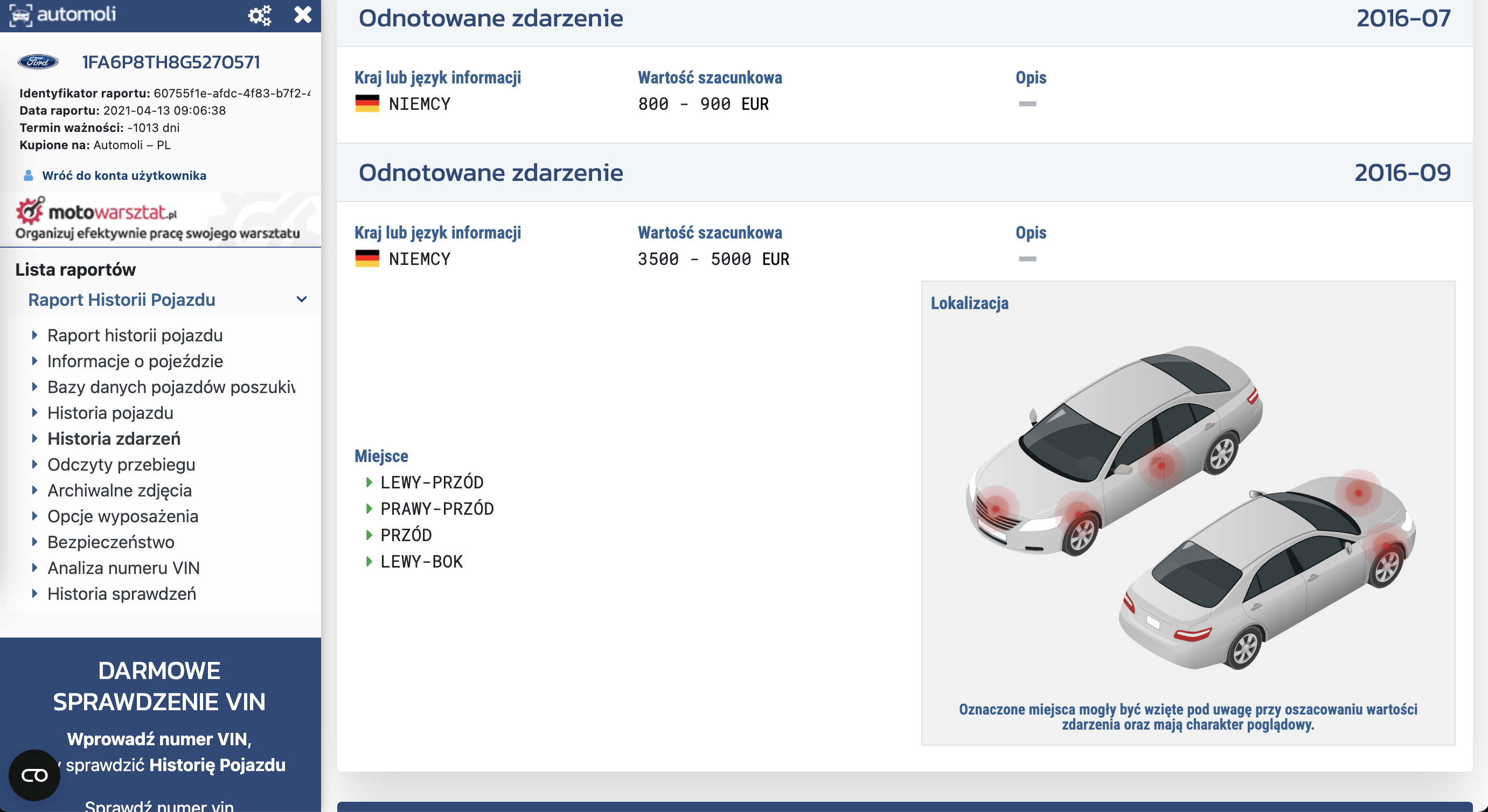 Pavyzdiniai Automoli ataskaitos